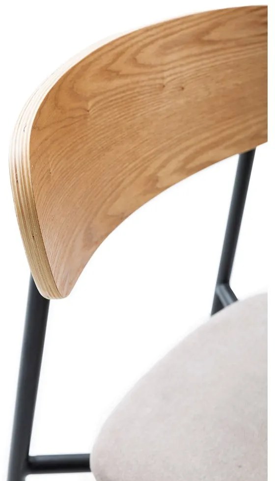 Черни/кафяво-сиви трапезни столове в комплект 2 бр. Adriana – Marckeric