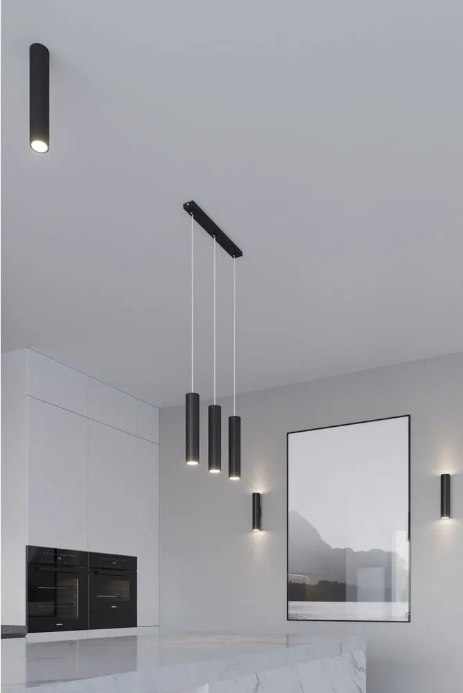 Черно метално висящо осветително тяло Castro – Sollux