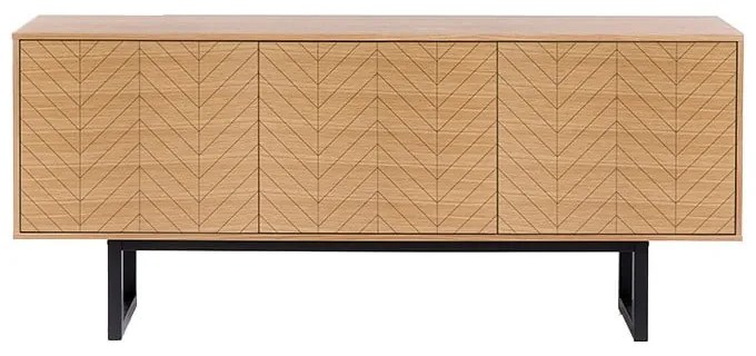 Комод с чекмеджета от дъб Camden Herringbone, 175 x 75 cm Mora - Woodman