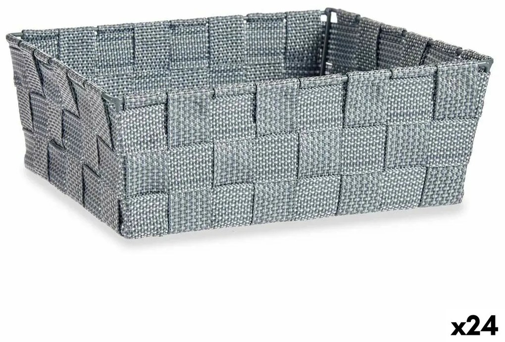Многофункционална Кошница Сив Плат 2,4 L 20 x 8 x 24 cm (24 броя)