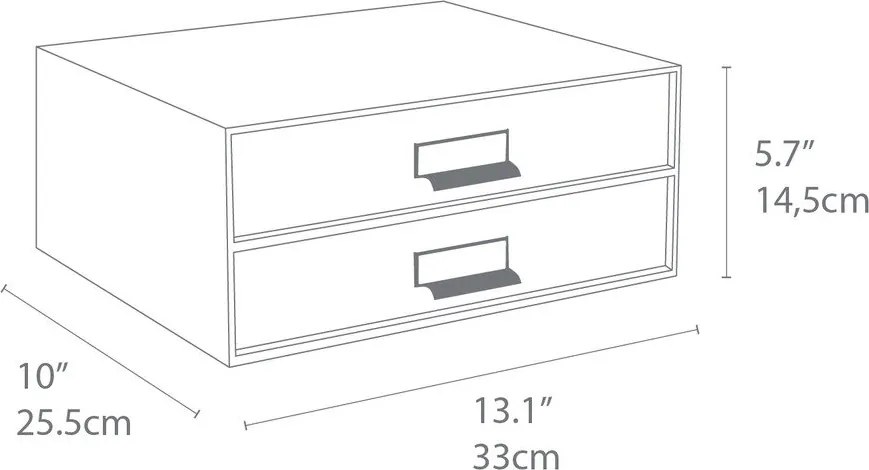 Кутия за чекмеджета с 2 отделения в златисто и бяло Birger - Bigso Box of Sweden