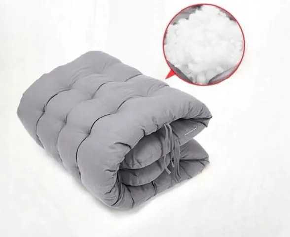 Градински шезлонг със сива рамка и възглавница Сив