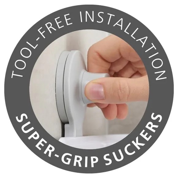 Бели ъглови самоносещи пластмасови рафтове за баня в комплект от 2 EasyStore - Joseph Joseph