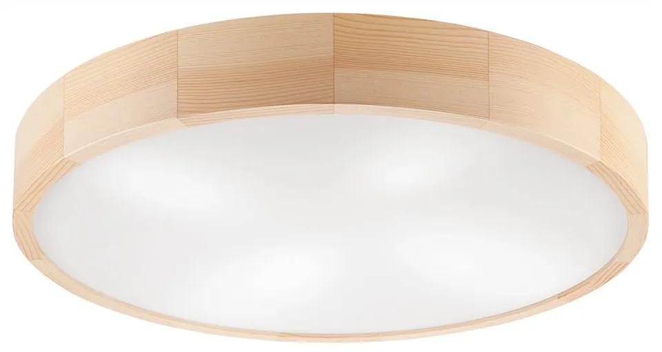 Светлокафява лампа за таван със стъклен абажур ø 58 cm Eveline - LAMKUR