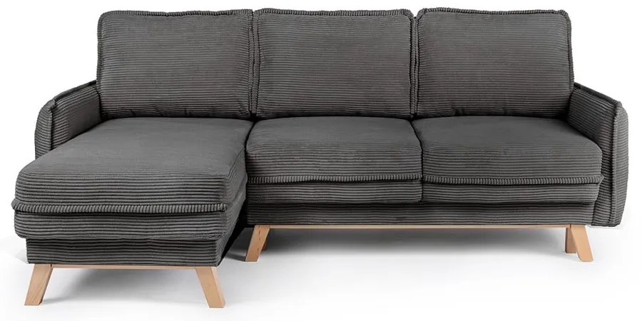 Променлив сив велурен разтегателен диван Tori - Bonami Selection