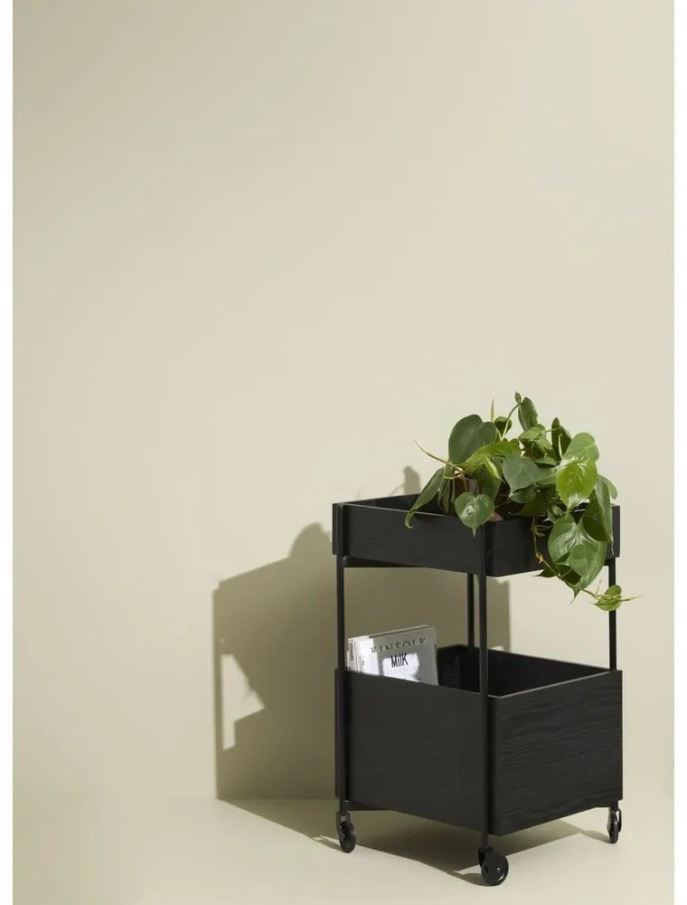 Количка от ясенова дървесина на колела 42x37 cm Fresh - Hübsch