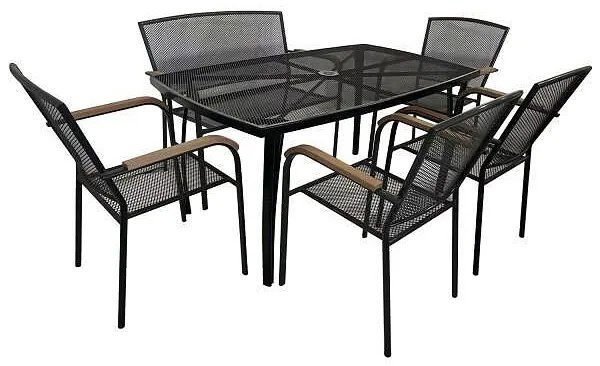 Мрежесто-перфориран стол 56.5х60х88см с подлакътници от Polywood TLM032-CP