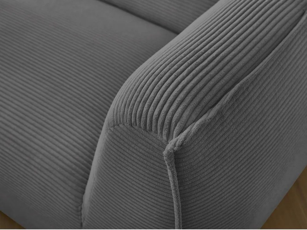 Тъмносив диван от рипсено кадифе 242 cm Giorgia – Bobochic Paris