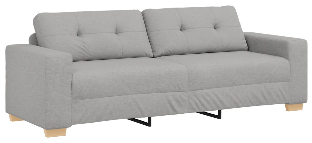 4105096 vidaXL 3-местен диван в облачно сив цвят, 180 см, текстил