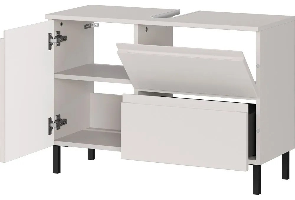 Кремав нисък шкаф за мивка 80x56 cm Salinas – Germania