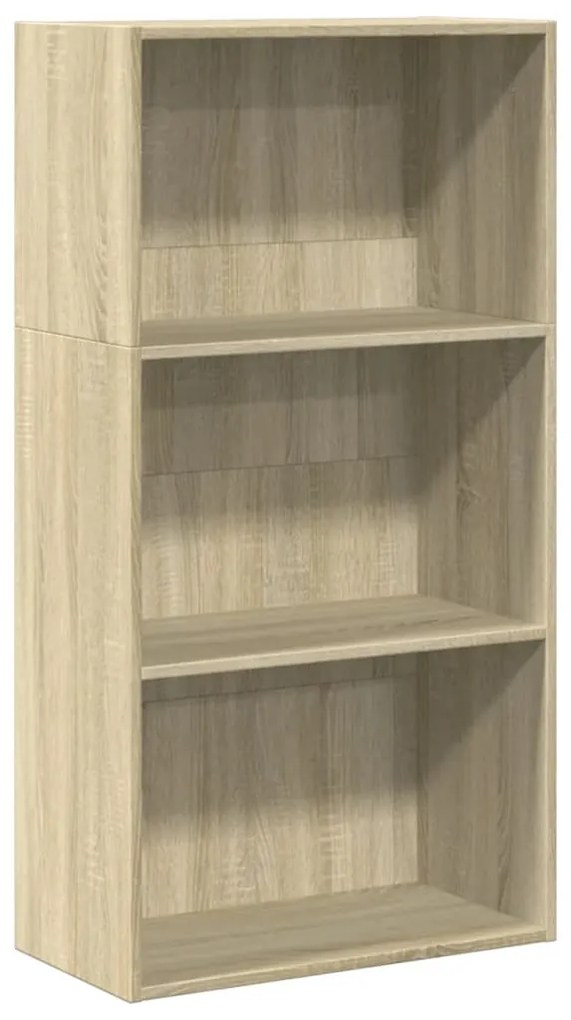 857901 vidaXL Библиотека, сонома дъб, 60x30x114 см, инженерно дърво
