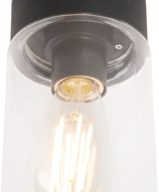 Модерна таванна лампа черна 22,6 см IP44 - Jarra