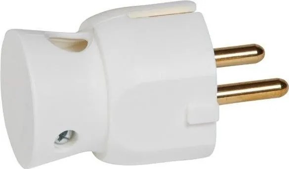 Legrand Щепсел бял 2P+Т 16A 250V 90'' изход на кабела /25бр/  - 050316