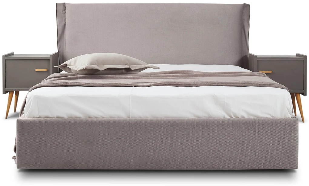 Тапицирано легло Paris-Gkri Anoixto-160 x 200-Χωρίς μηχανισμό ανύψωσης