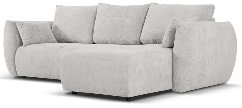Светлосив ъглов диван (десен ъгъл) Matera - Cosmopolitan Design
