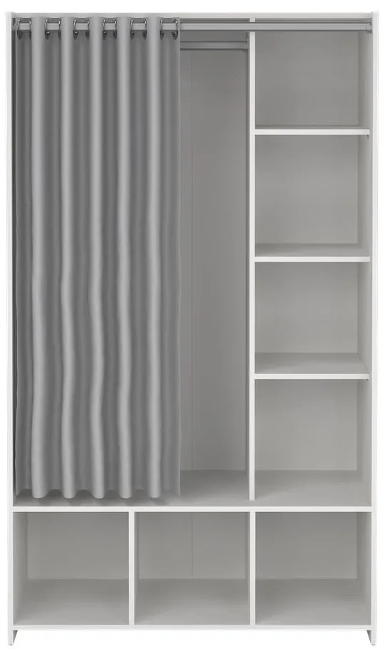 Бяло-сив гардероб 105x180 cm Kit - Tvilum