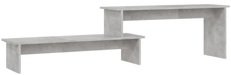 806269 vidaXL ТВ шкаф, бетонно сив, 180x30x43 см, инженерно дърво