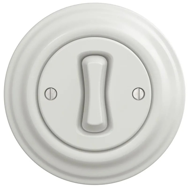 Kliklap - Ретро кръстовиден превключвател с рамка № 7 бял