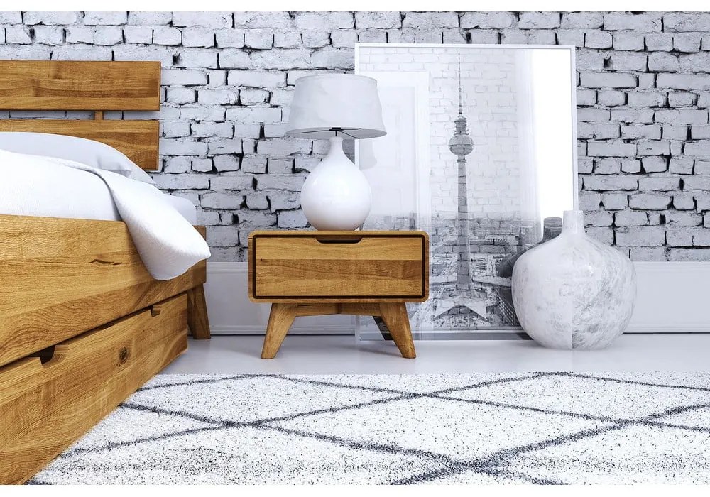 Нощно шкафче от дъбова дървесина Greg - The Beds