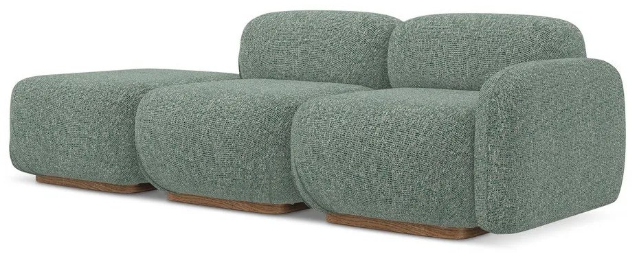 Светлозелен модулна лежанка (десен ъгъл) Ailani – Makamii