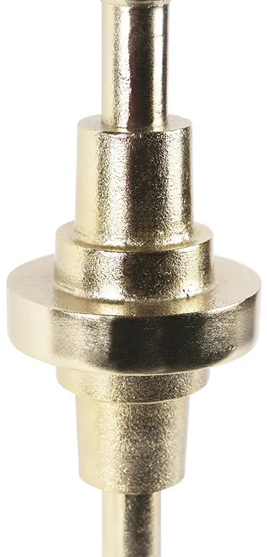 Арт Деко настолна лампа златен кадифен абажур розов 50 см - Diverso