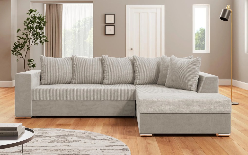 Разтегателен ъглов диван + табуретка Лондо