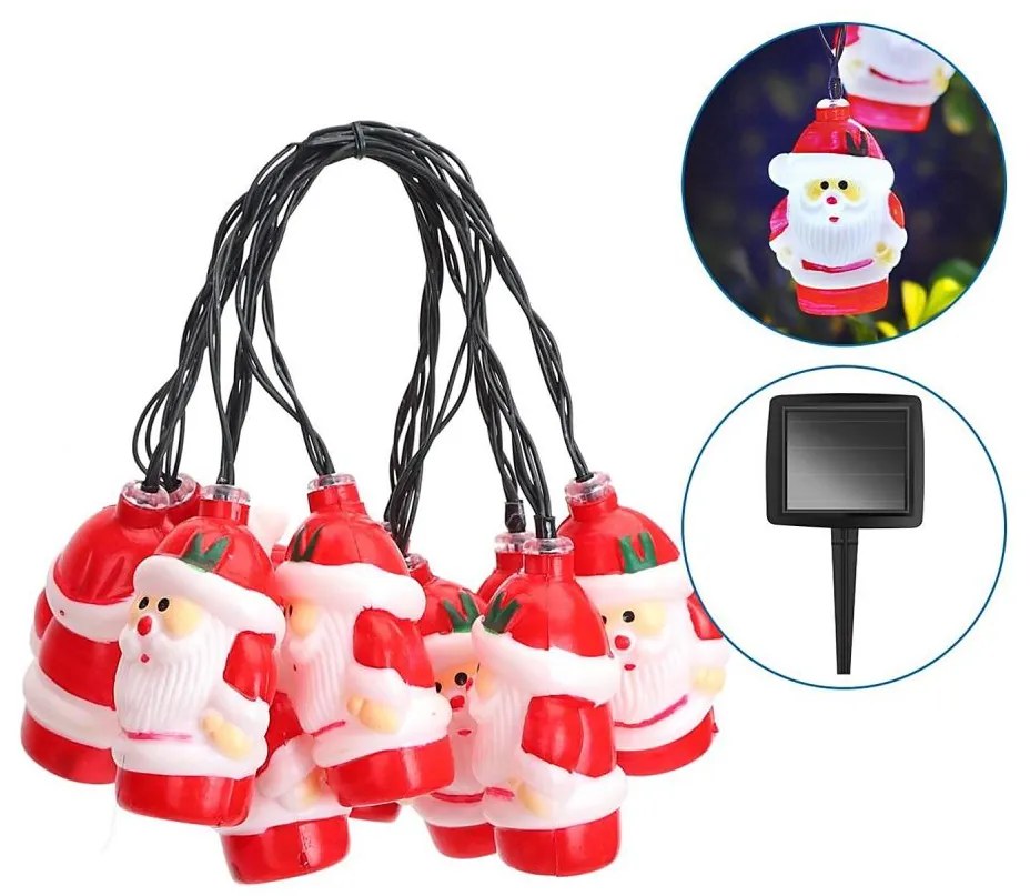 Aigostar - LED соларен коледен гирлянд 10xLED/3,8 м IP44 студена бяла