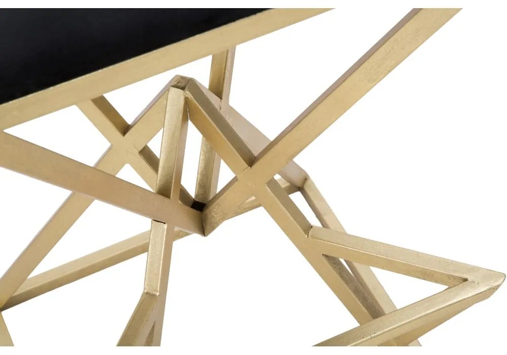 Черен/в златист цвят тапициран бар стол (височина на седалката 75 cm) Piramid – Mauro Ferretti