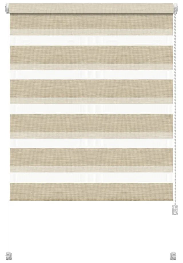 Кремава ролетна щора ден и нощ 72,5x150 cm Zebra Natur – Gardinia
