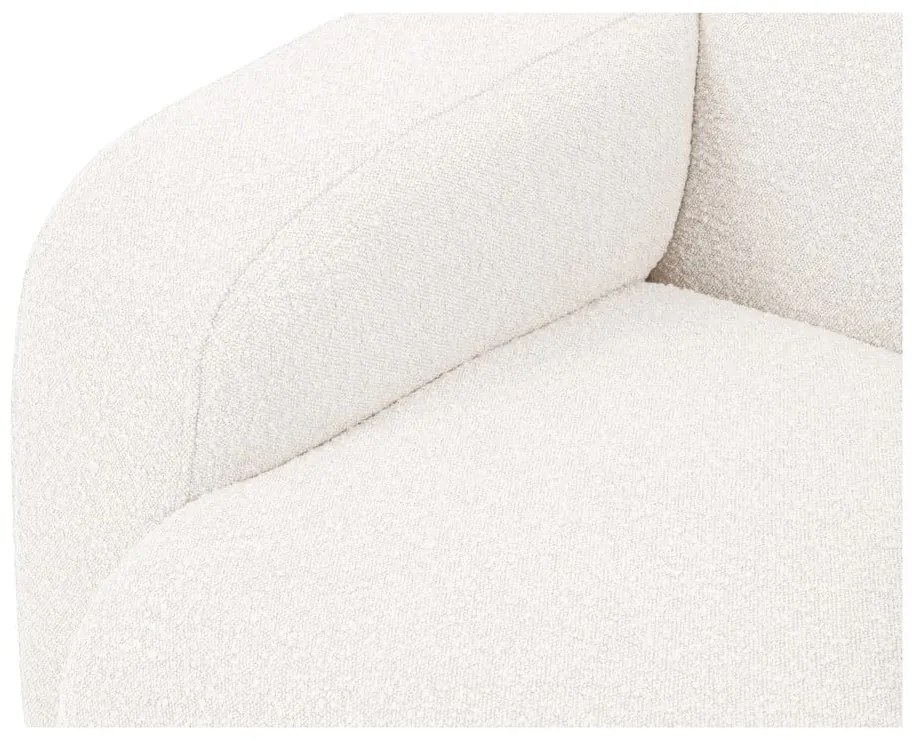 Бял ъглов диван от плат букле (десен ъгъл) Molino - Micadoni Home