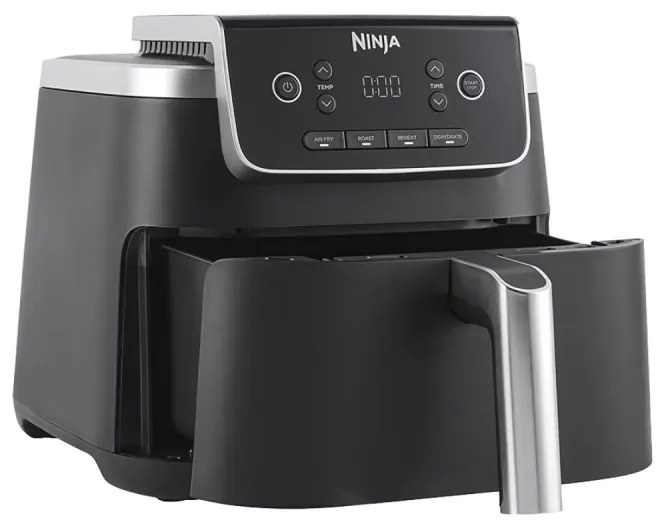 Фритюрник с горещ въздух Ninja AF140EU PRO, 1750W, 4.7 л, 40-240C, 4 програми, Таймер, AirCrisp, Незалепващо покритие, Черен