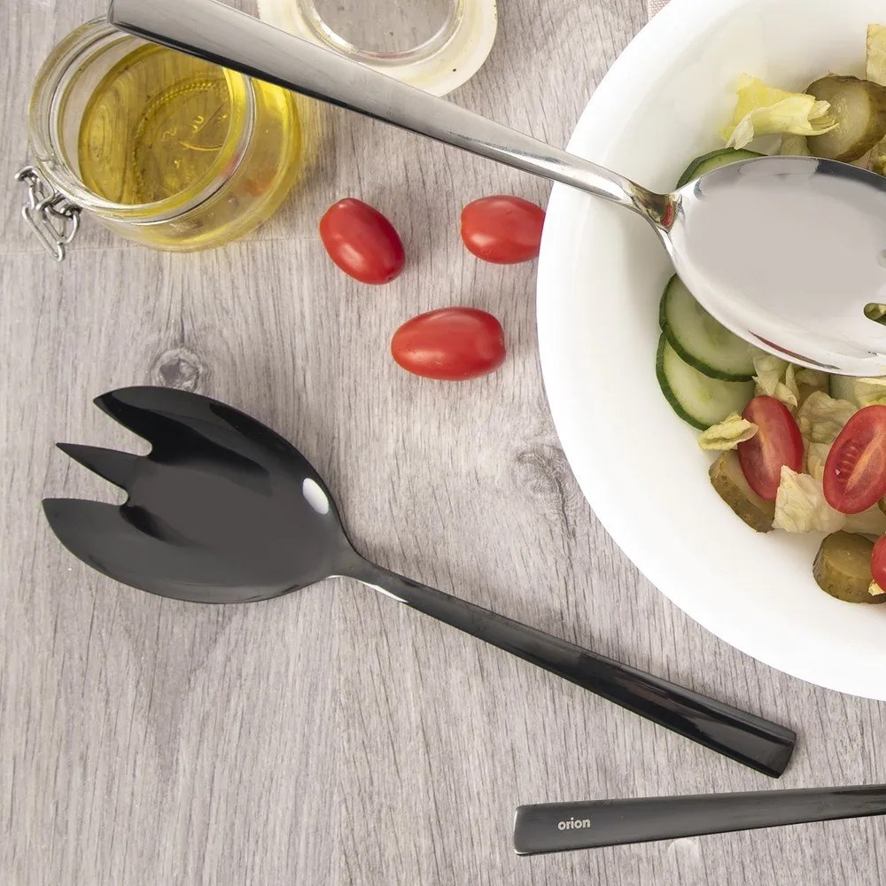 Прибори за сервиране на салата от неръждаема стомана Black – Orion