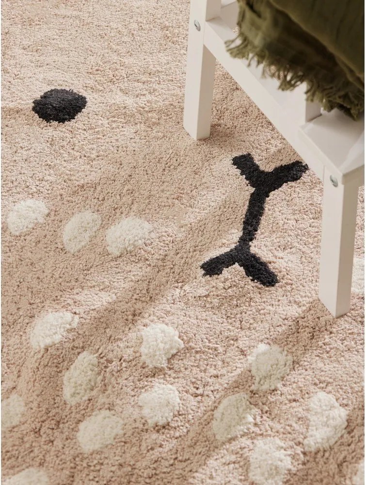 Бежов памучен детски килим подходящ за пране/ръчно изработен 120x152 cm Snuggle Pucki – Hanse Home