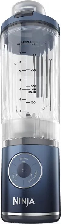 Преносим блендер Ninja Blast Max BC251EUNV, 14.4W, 11.1V, 570 мл, 19000 об/мин, Трошене на лед, До 25 цикъла, Без BPA, Син