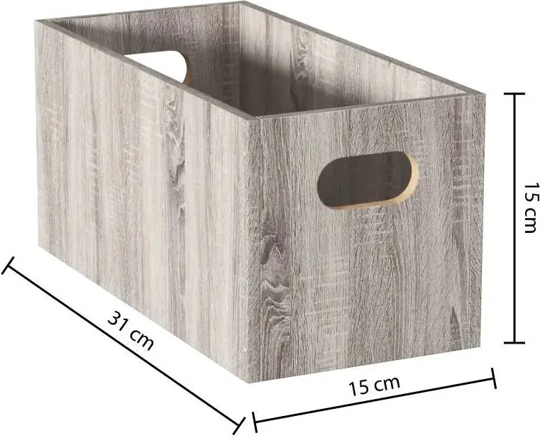 Кутия за съхранение 5five Mix & Modul, Дърво - Бял