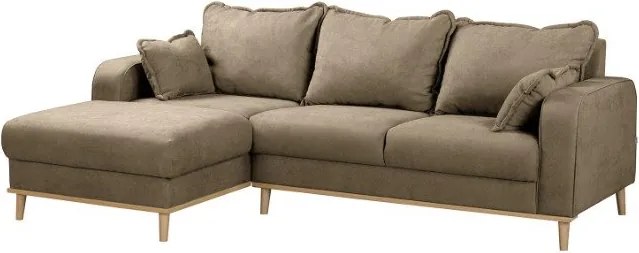 Светлокафяв ъглов диван (ляв ъгъл) Beata - Ropez