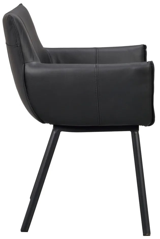 Черни тапицирани трапезни столове в комплект 2 бр. Hinckley – Rowico
