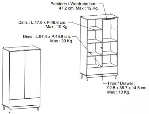 Гардероб Scandi 3 вратиs
