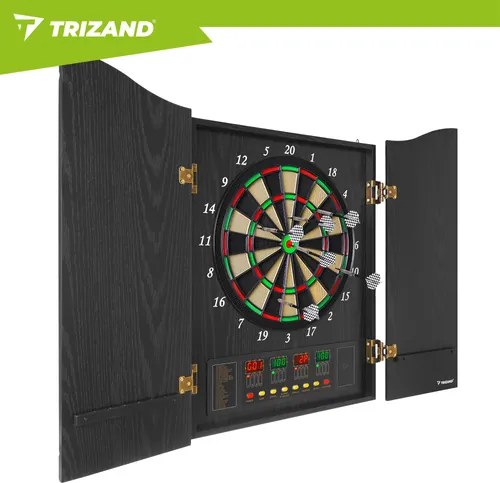 Електронен дартс Trizand 27046 с мишена, стрелички и LCD дисплей – Автоматично отчитане