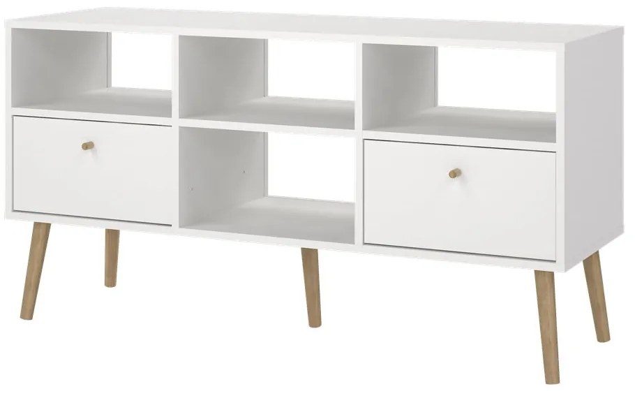 Бяла маса за телевизор 117x61 cm Bodo - Tvilum