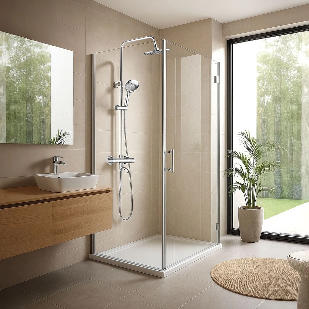 Душ система с Термостат Rea Lungo Diamond chrome