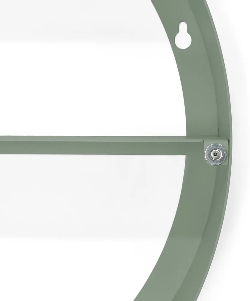 Сиво-зелен метален стенен/с огледало шкаф за баня 55x55 cm Sonnet – Spinder Design