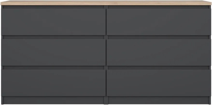 Тъмносив скрин 154x76x50 cm Naia – Tvilum