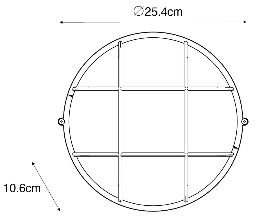 Индустриален външен стенен аплик ръждяво кафяв IP44 - Hanneke