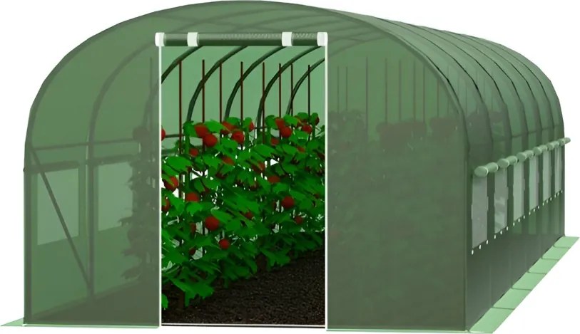 Голям градински политунел 4 x 6 м - височина 2,25 м