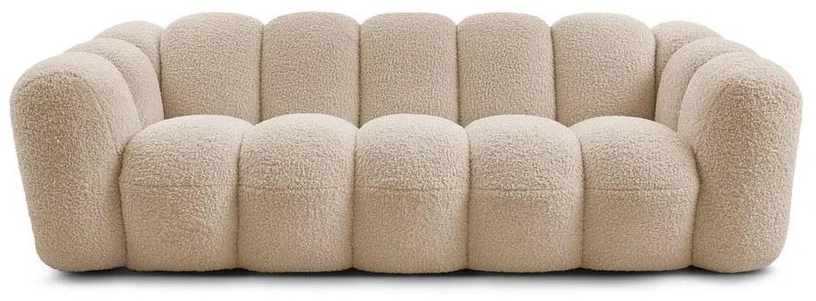 Светлокафяв диван от прежда с примки от букле 232 cm Hippolyte – Bobochic Paris