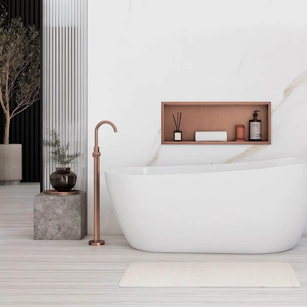 Вграден рафт за баня 30x60 brush copper