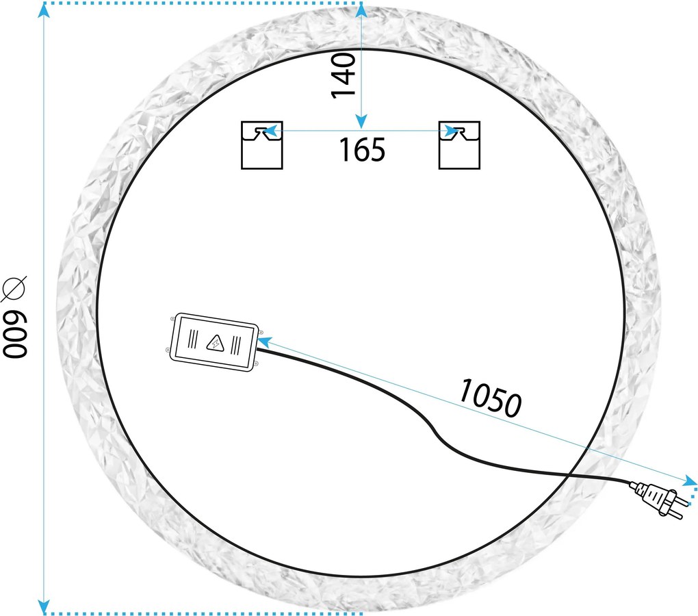 Огледало LED 60cm YH-3562