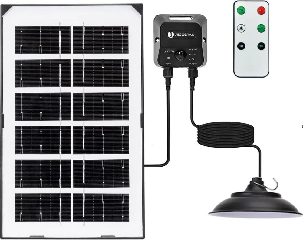 Aigostar - LED соларен полилей LED/35W/12V 3000 mAh 6500K Ø 15 см