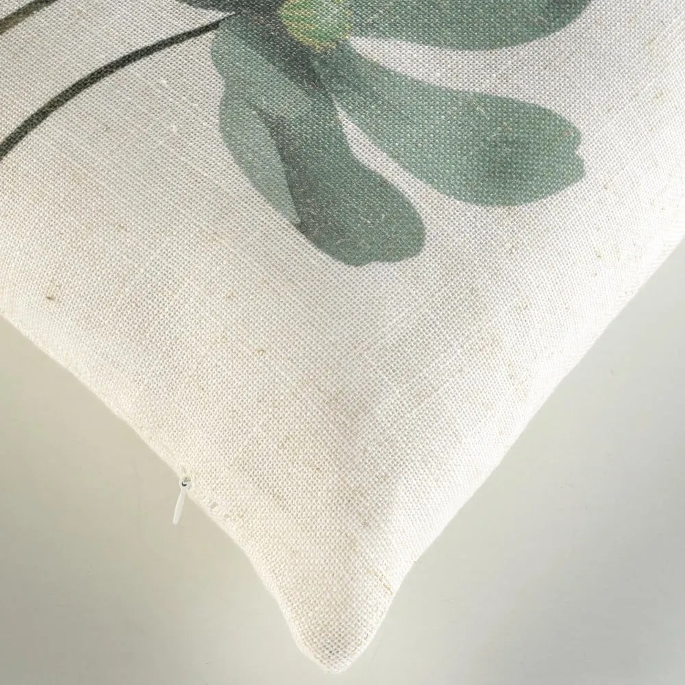 Декоративна възглавница със смес от лен 45x45 cm Palmiflore – douceur d'intérieur